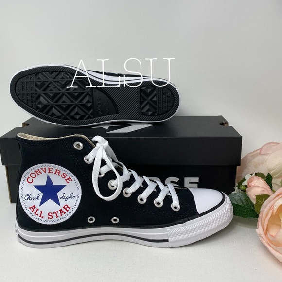Converse Ctas HI Big Logo Black Women’s Sneakers - Picture 9 of 12